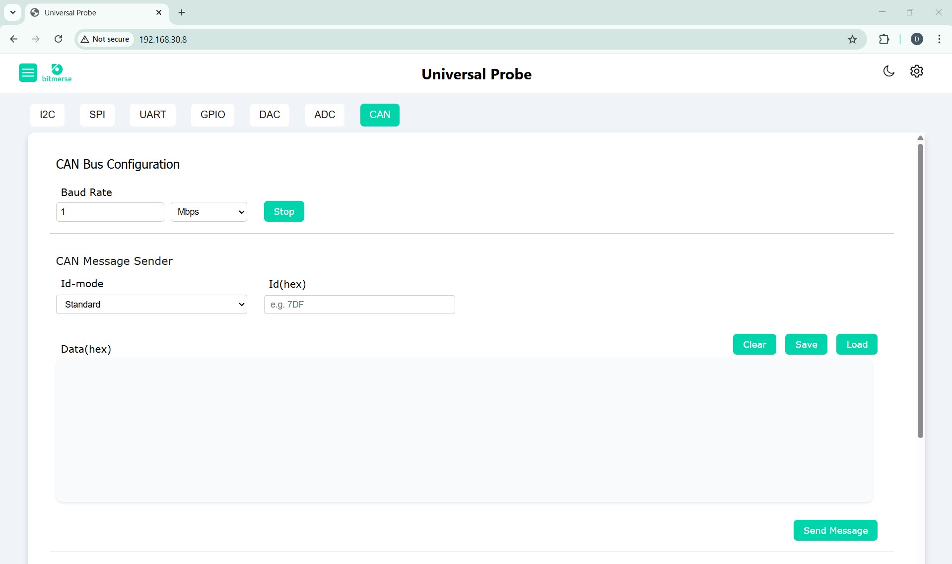 bUniProbe-gui-CAN-light